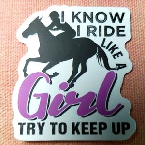 *(A) Cowgirl Sticker Western Decor Farm Girl Horse Girl Equestrian